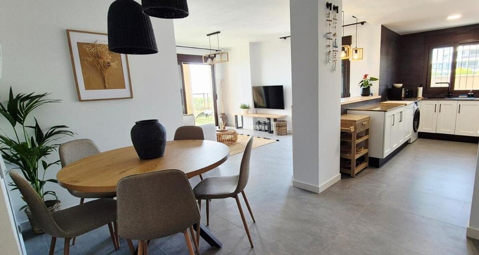 Kitchen or kitchenette, Living room, Dining area