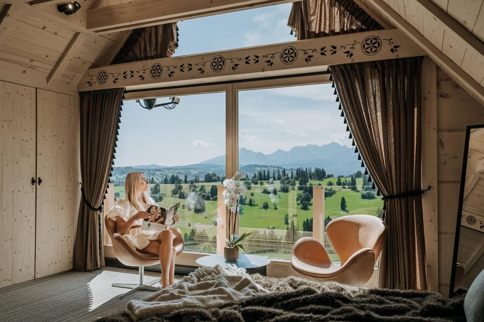 Spring, Natural landscape, Seating area, Garden view, Mountain view