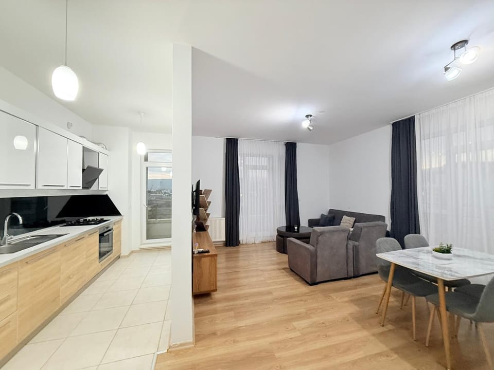 Kitchen or kitchenette, Living room, Seating area, Dining area, oven, pet friendly