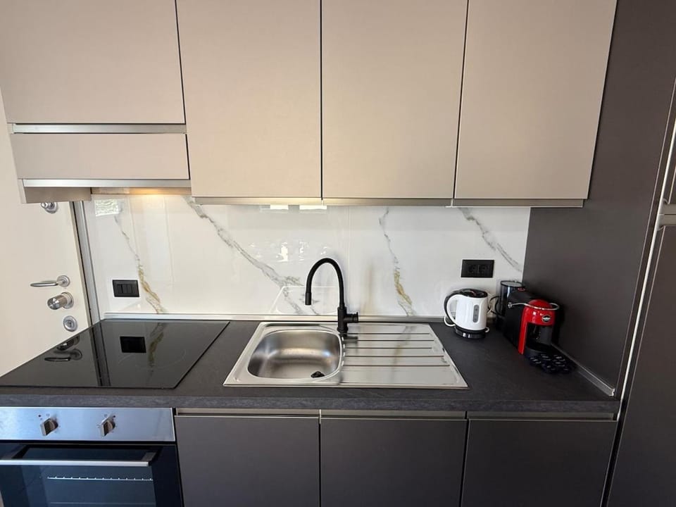 Coffee/tea facilities, Kitchen or kitchenette, stove, toaster