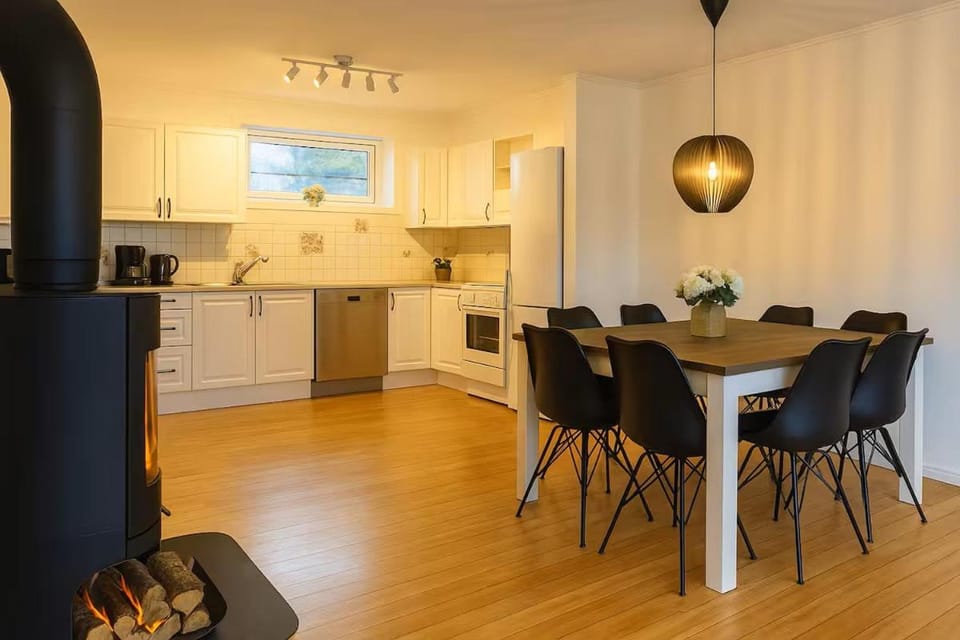 Kitchen or kitchenette, Dining area, dishwasher, stove