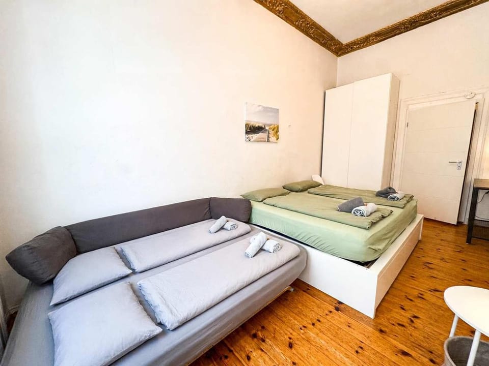 Bed, Photo of the whole room, Bedroom, towels, wardrobe