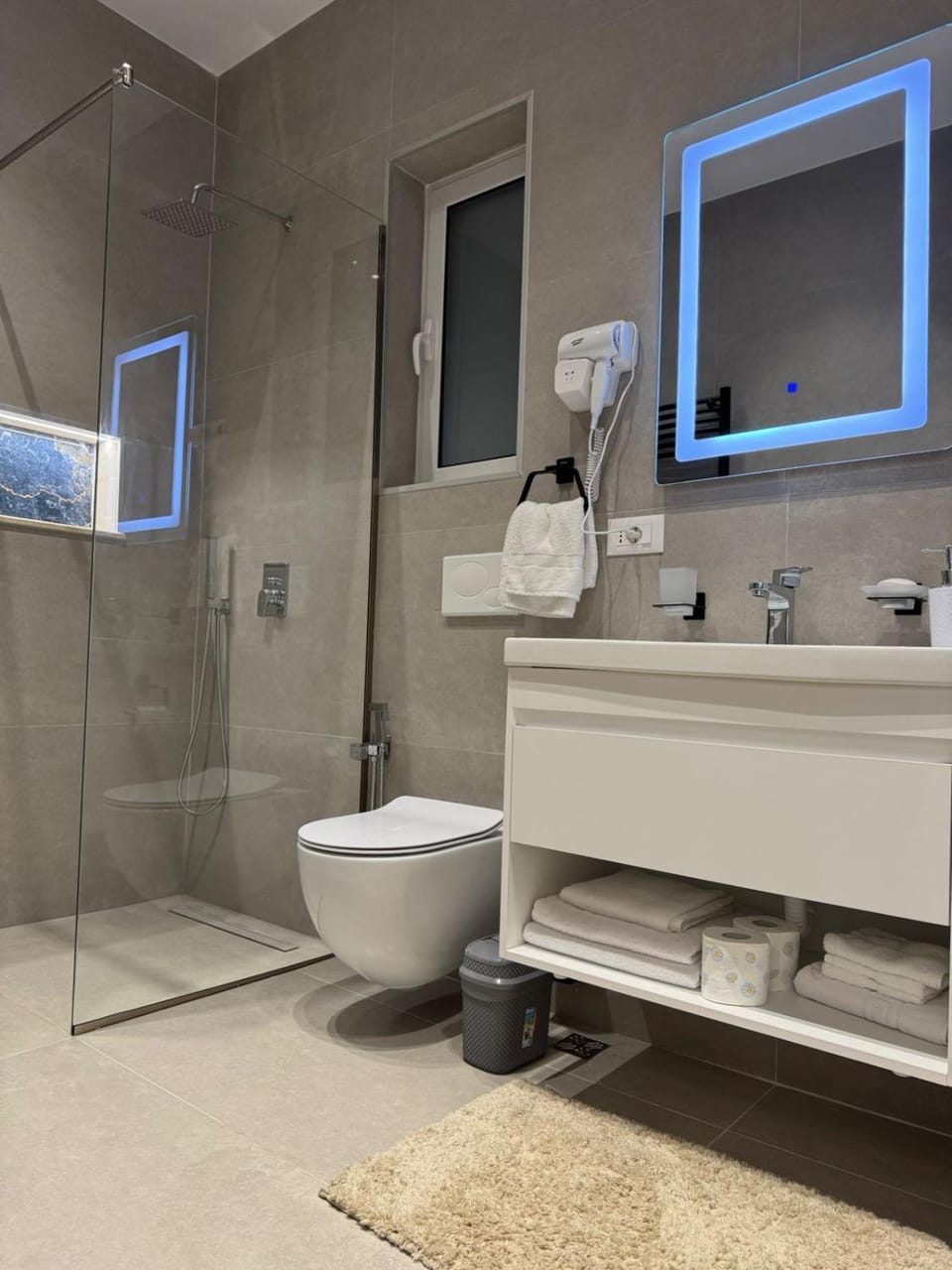 Shower, Toilet, Bathroom, towels