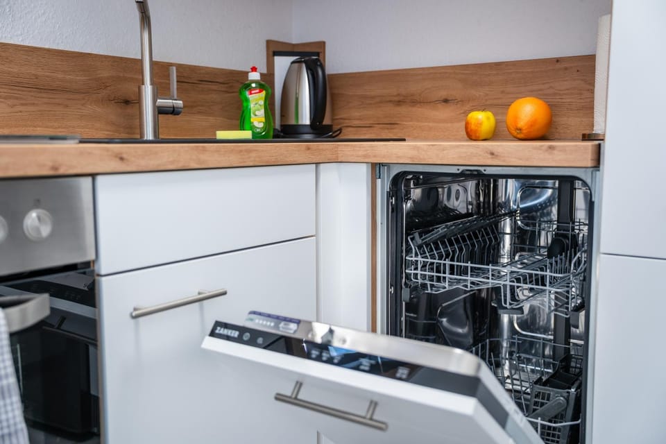 Kitchen or kitchenette, dishwasher
