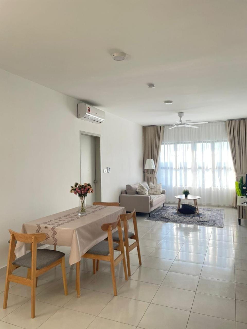 Dining area, air conditioner