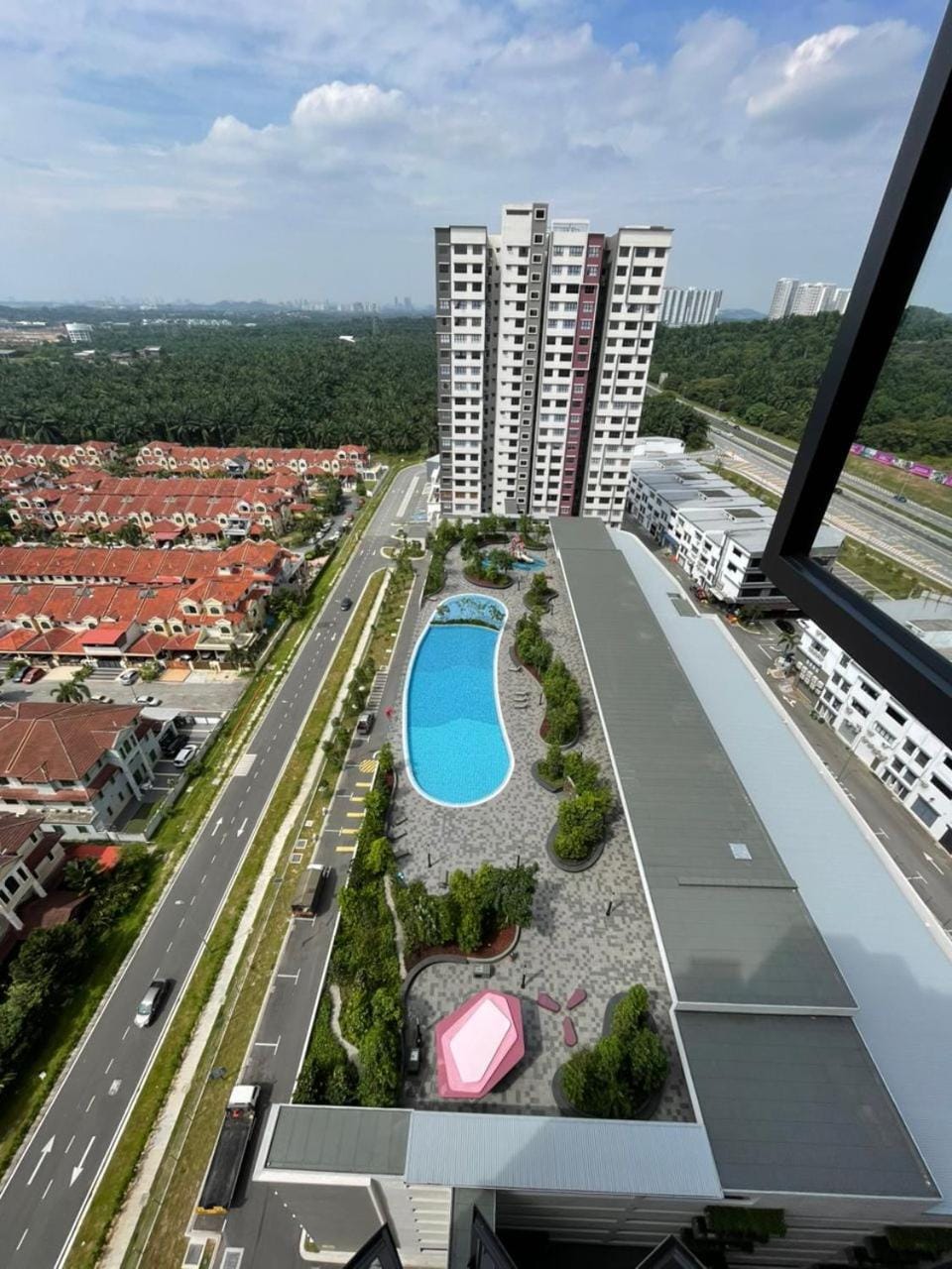 Bird's eye view, Children play ground, Swimming pool, Swimming pool