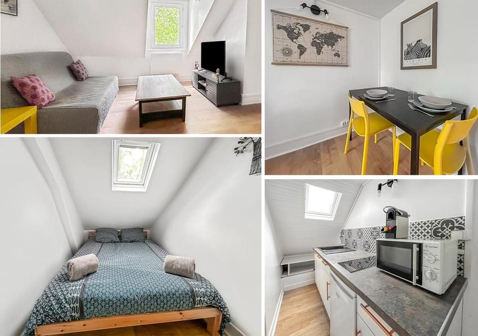 Bed, Kitchen or kitchenette, Living room