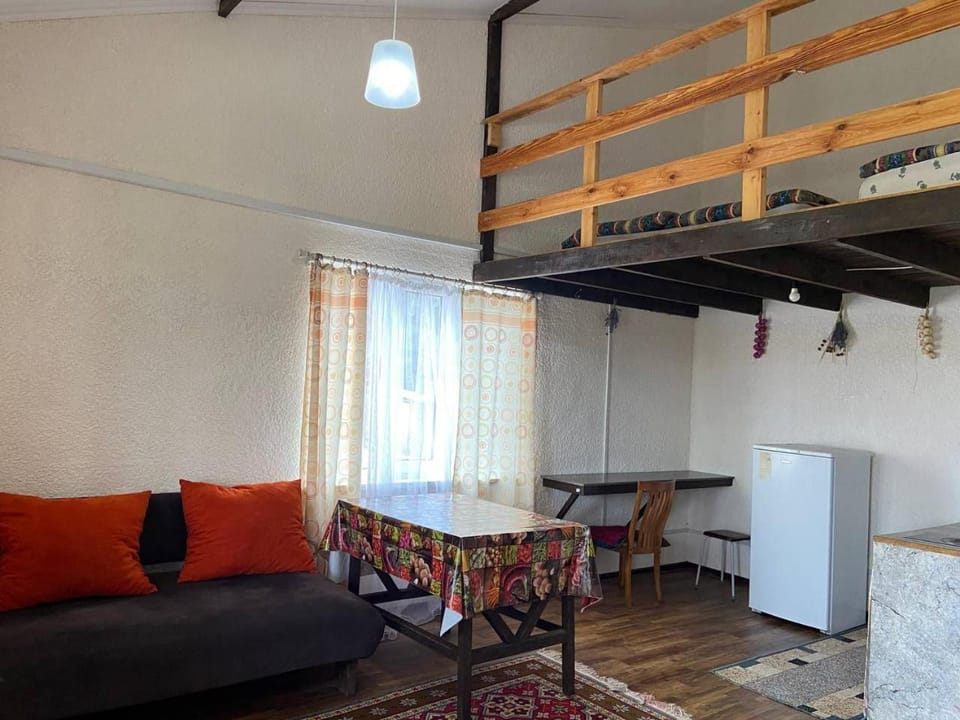 Kitchen or kitchenette, Living room, Dining area