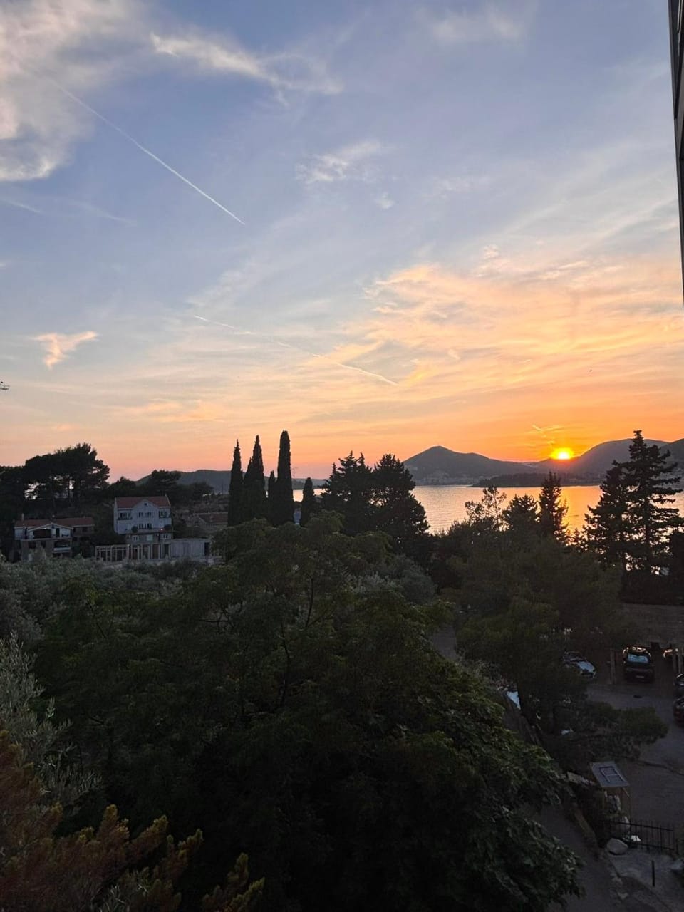 Natural landscape, Mountain view, Sea view, Sunset
