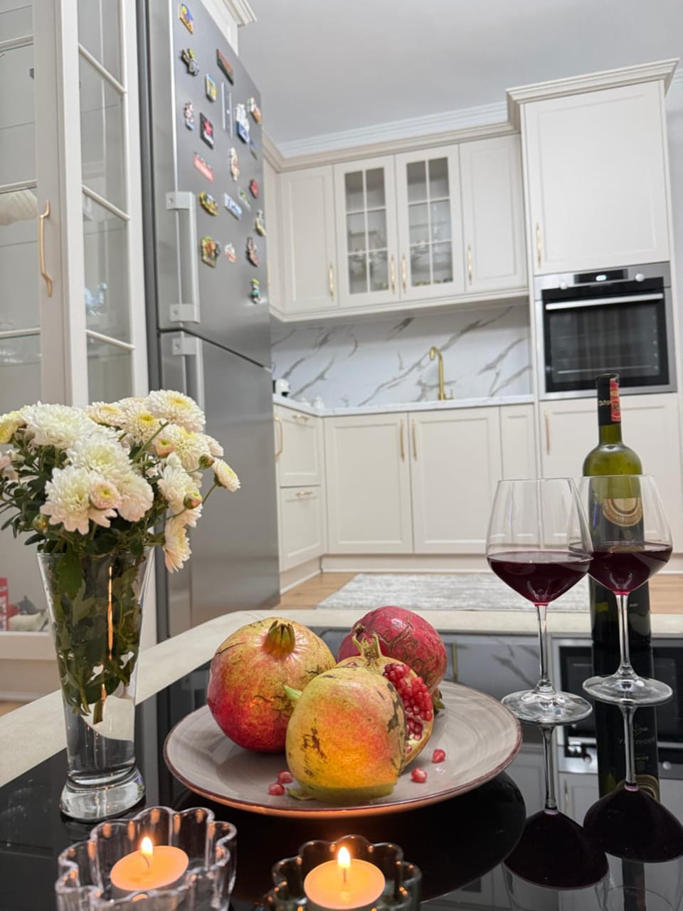 Living room, kitchen