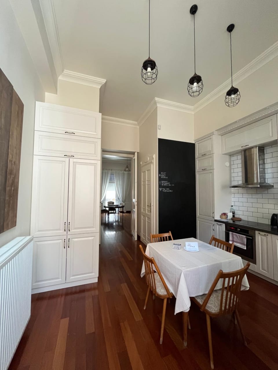 Kitchen or kitchenette, Dining area, dishwasher, oven, stove, wardrobe