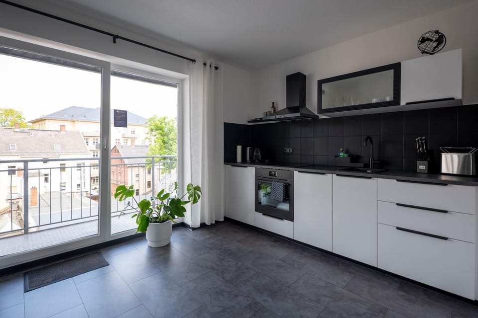 Kitchen or kitchenette, stove, kitchen