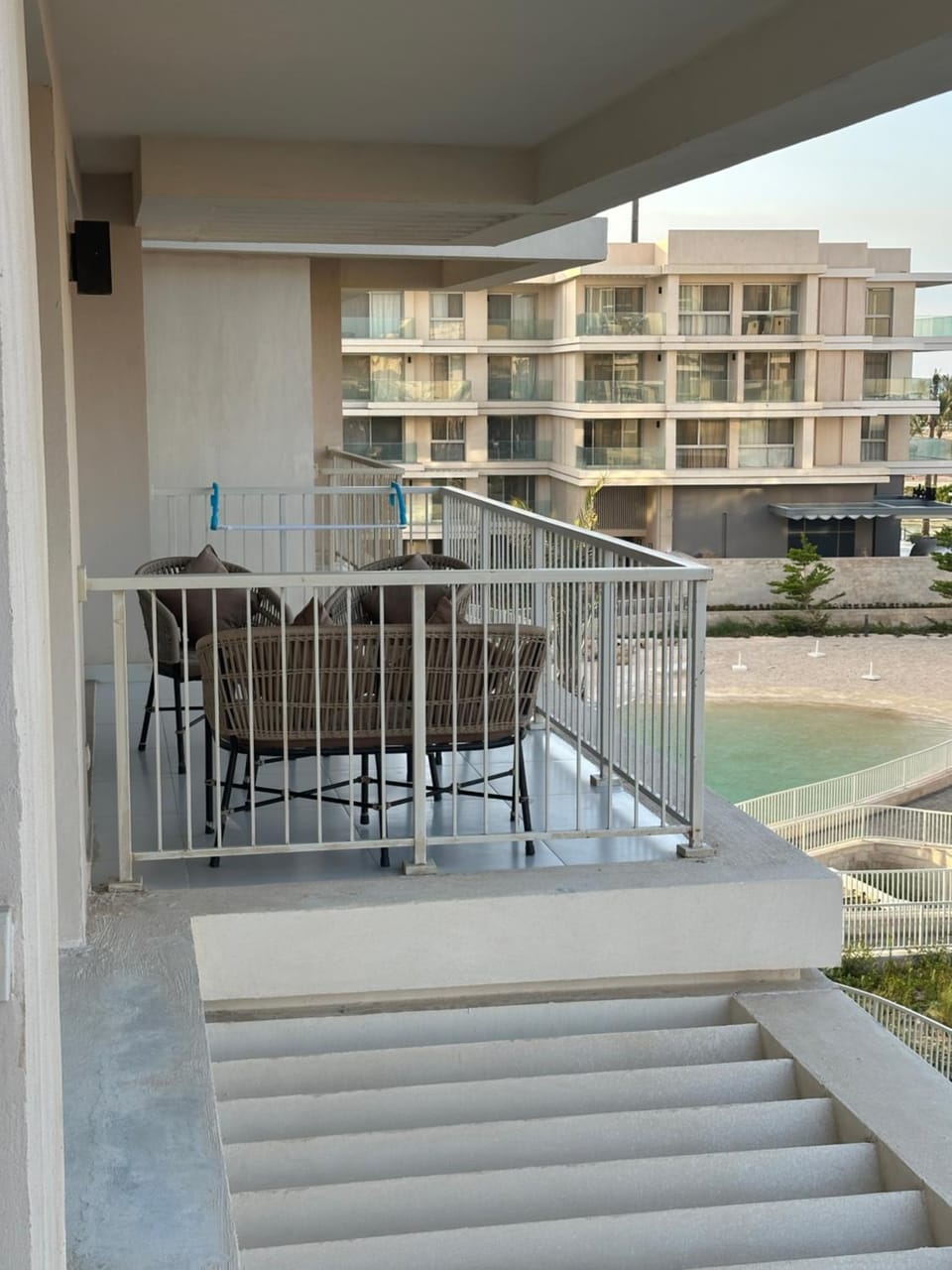 View (from property/room), Balcony/Terrace, Pool view, Swimming pool