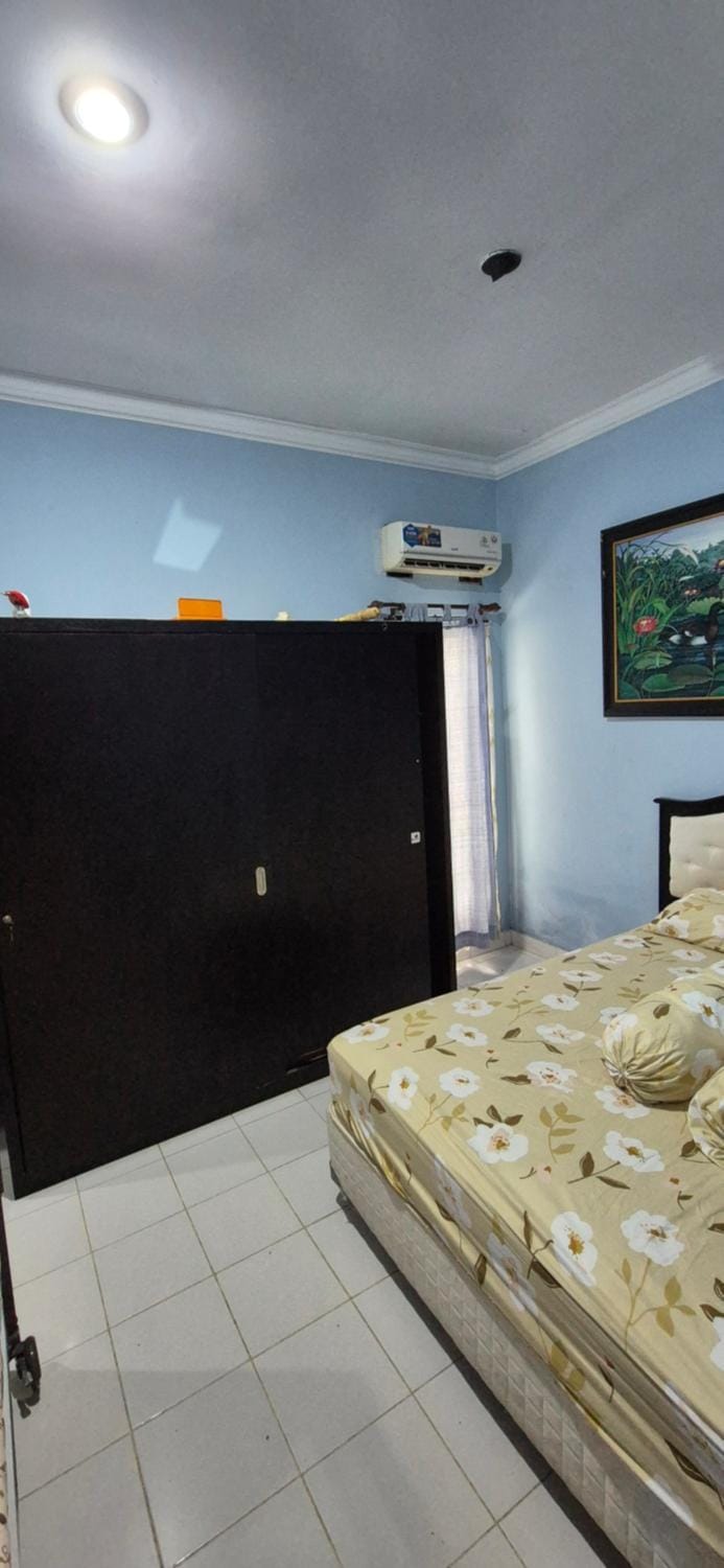 Bed, Photo of the whole room, Bedroom, air conditioner