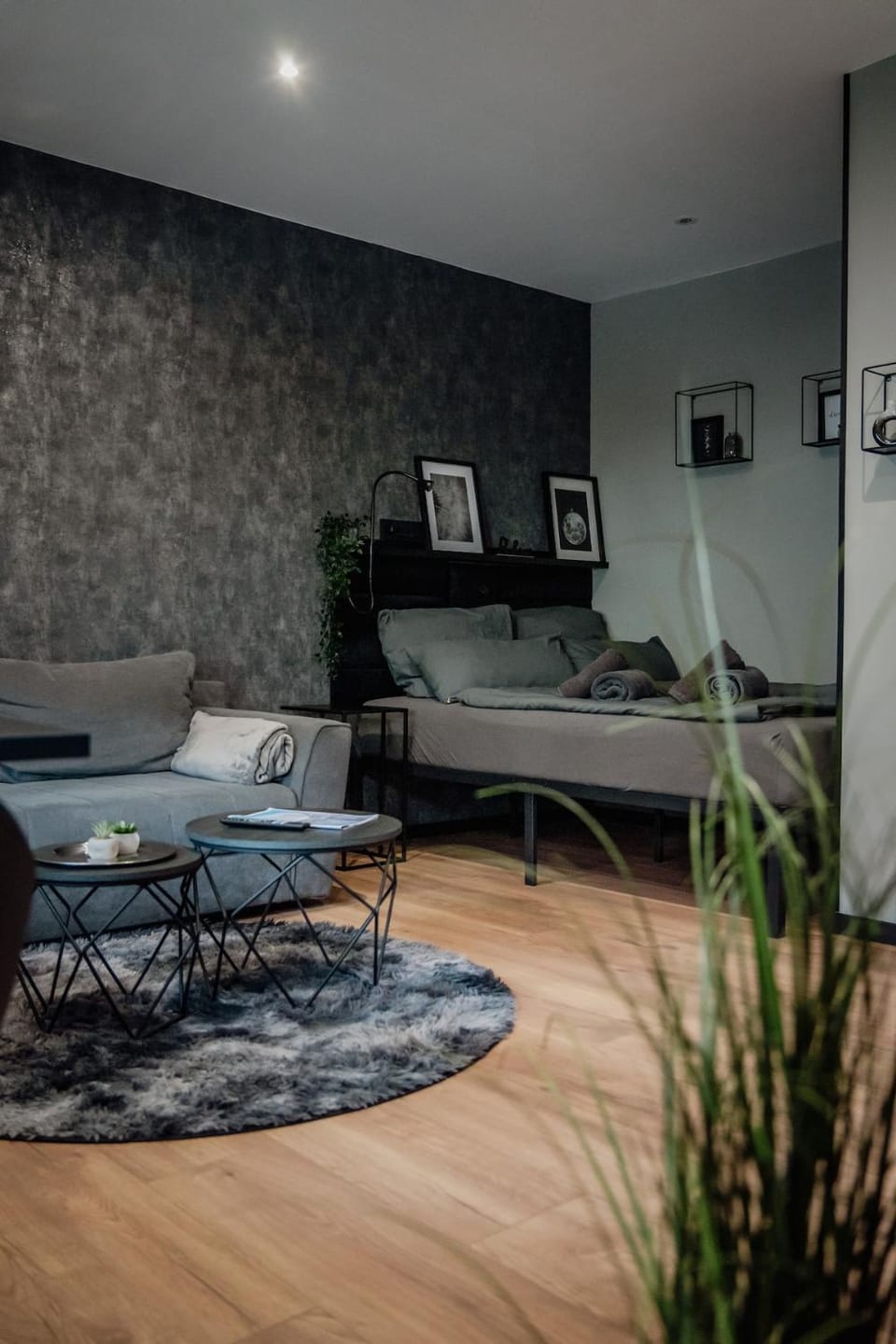 Bed, Living room