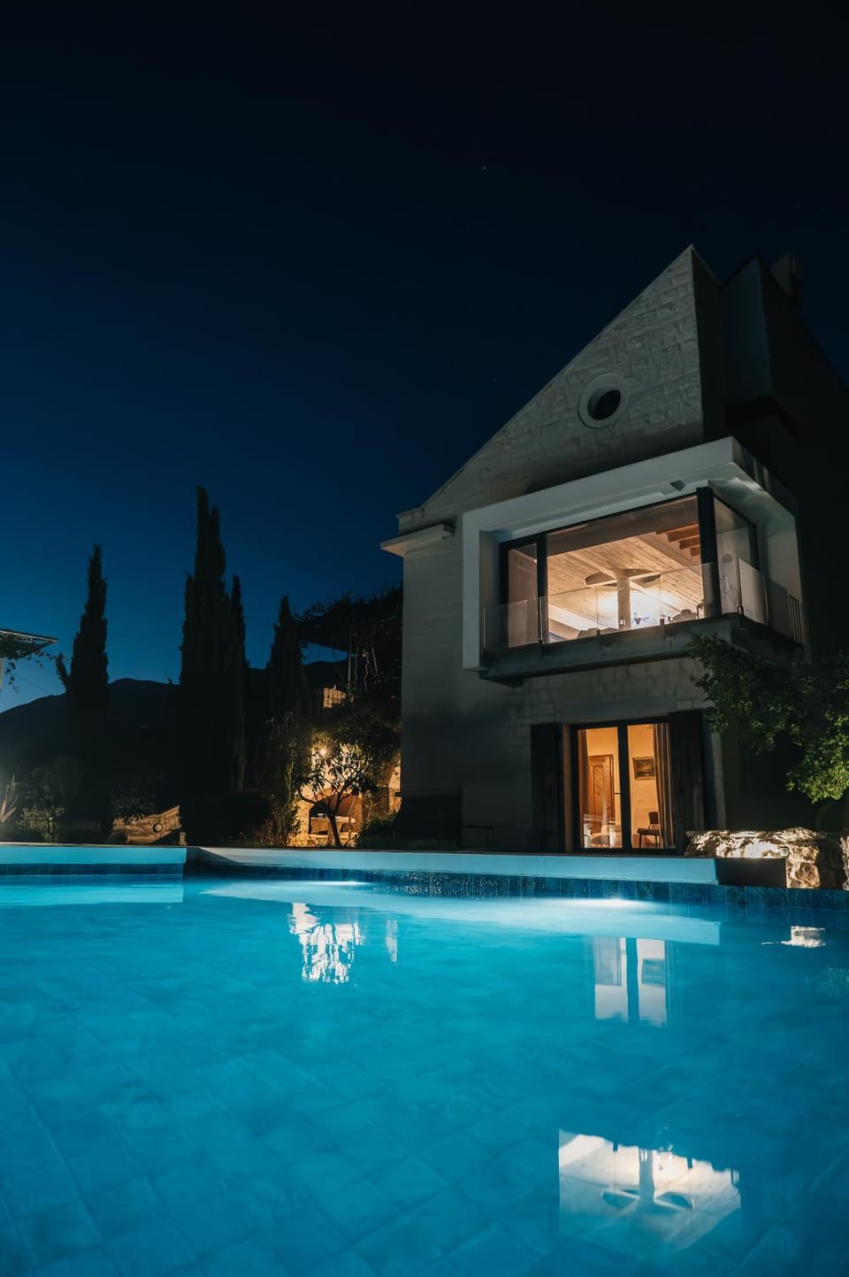 Property building, Night, Pool view