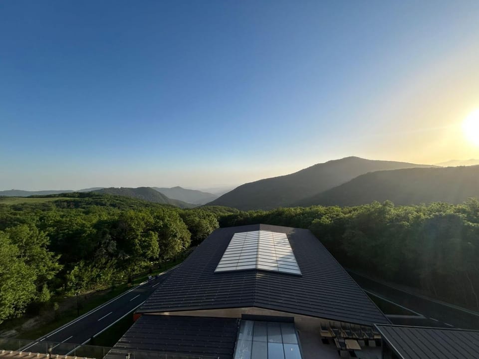 Day, Natural landscape, Bird's eye view, Garden, View (from property/room), Mountain view, Sunrise, Sunset