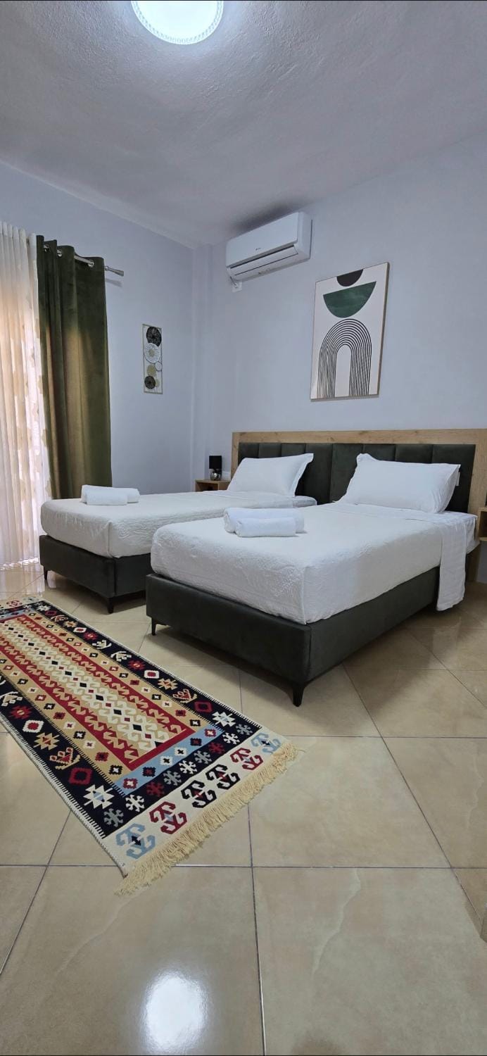 Bed, air conditioner
