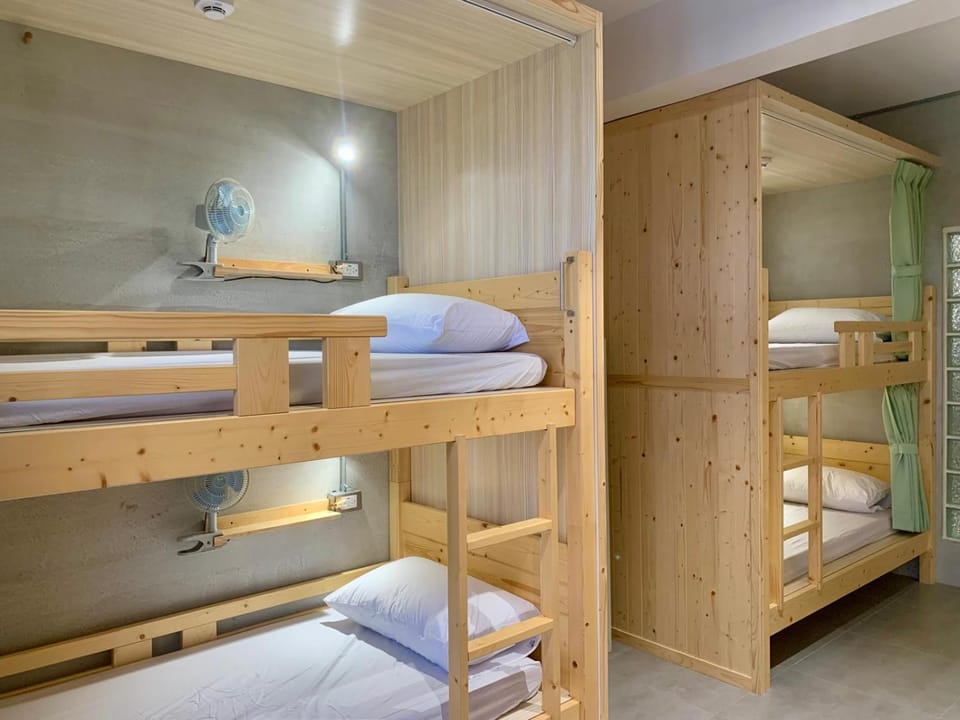 bunk bed, wardrobe
