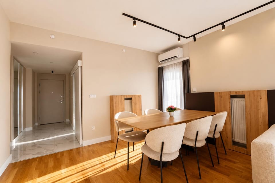 Living room, Seating area, Dining area, wardrobe, air conditioner