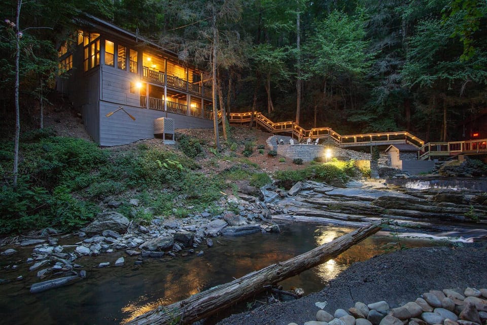 Rushing Falls by Venture Smoky Mountains House in Pigeon Forge