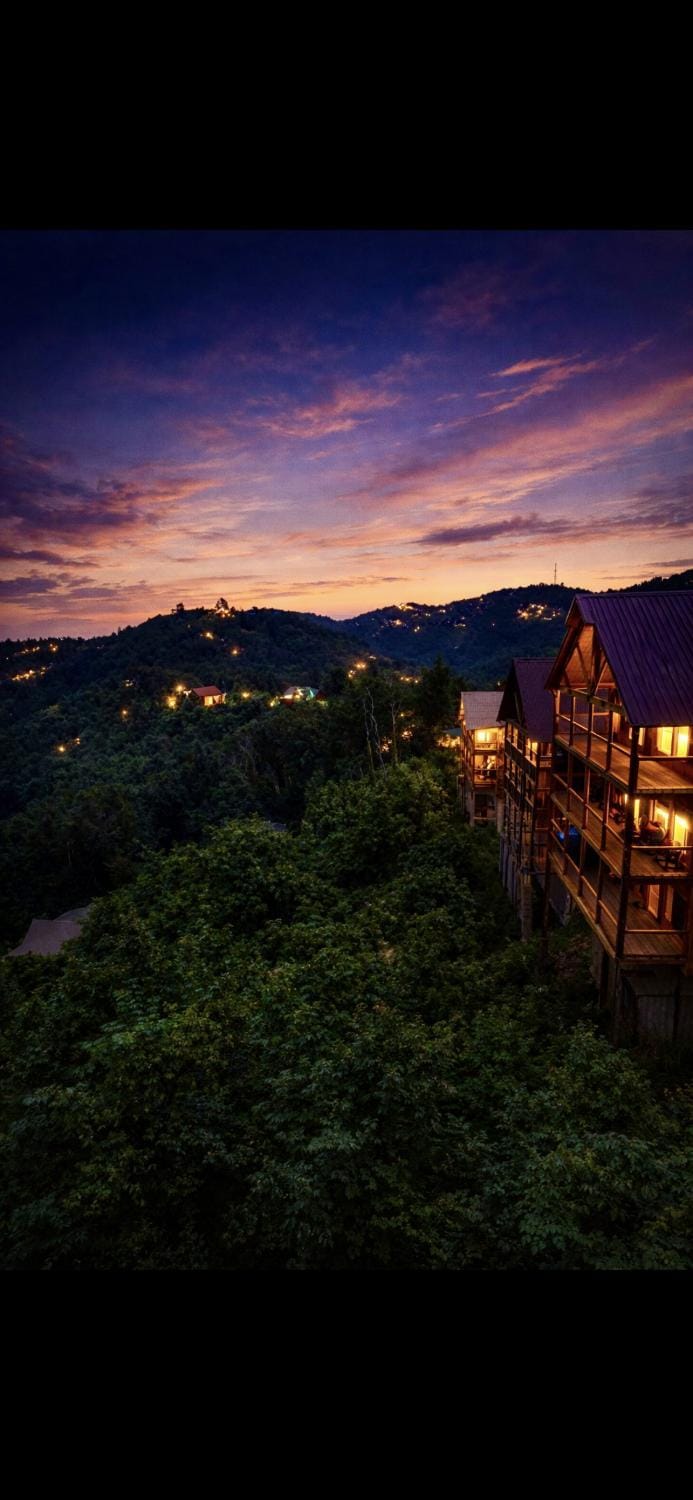 Night, Natural landscape, Mountain view