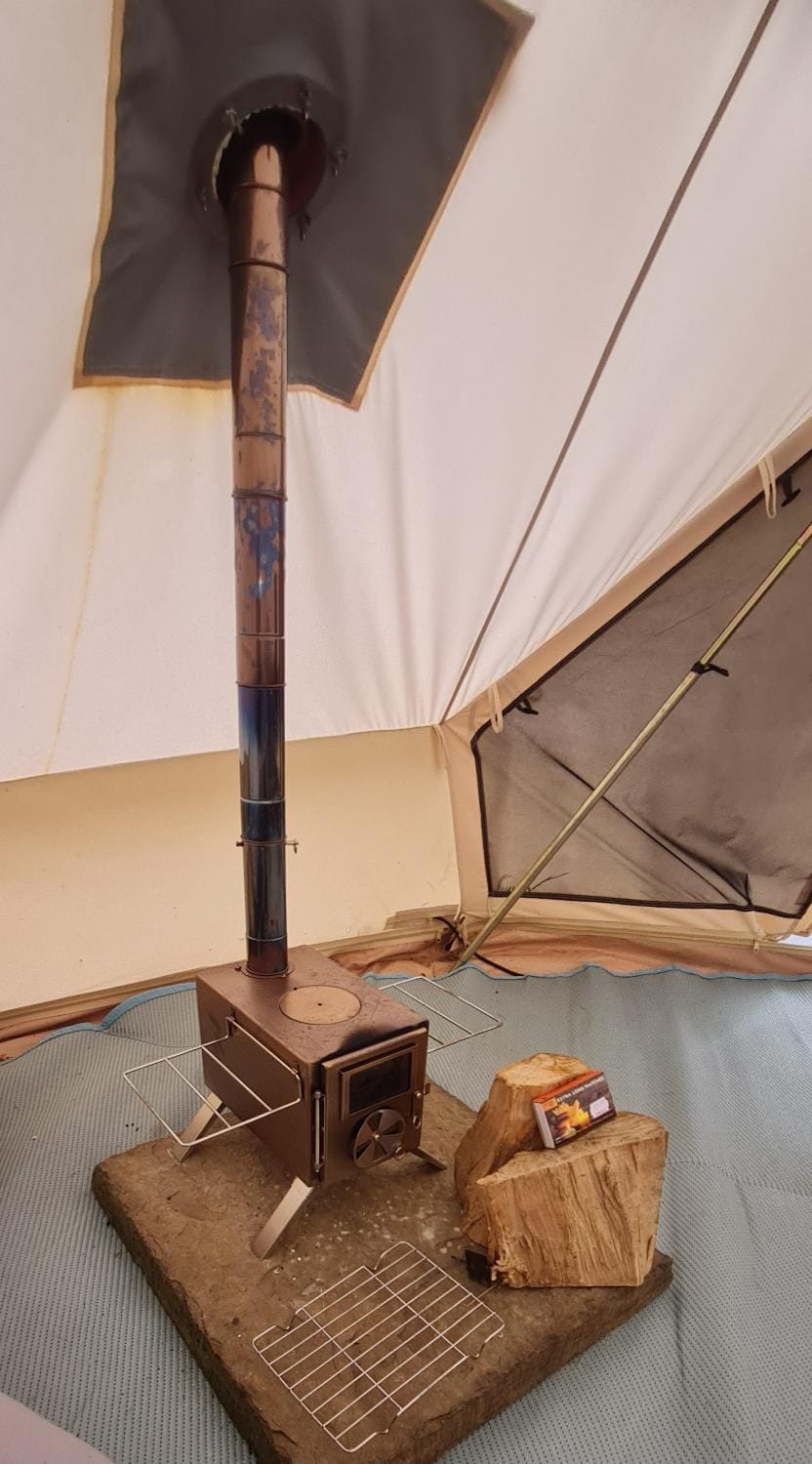 Cozy Dog Friendly Hot Tent With Log Burner & Logs House in Rhosyr