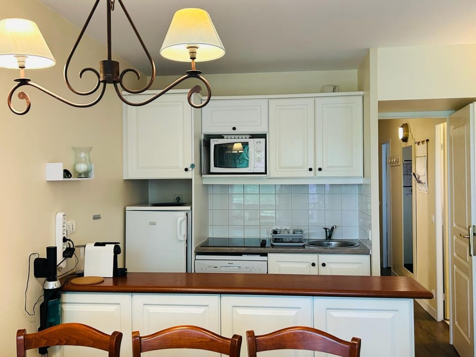 Kitchen or kitchenette, dishwasher, oven, stove, toaster