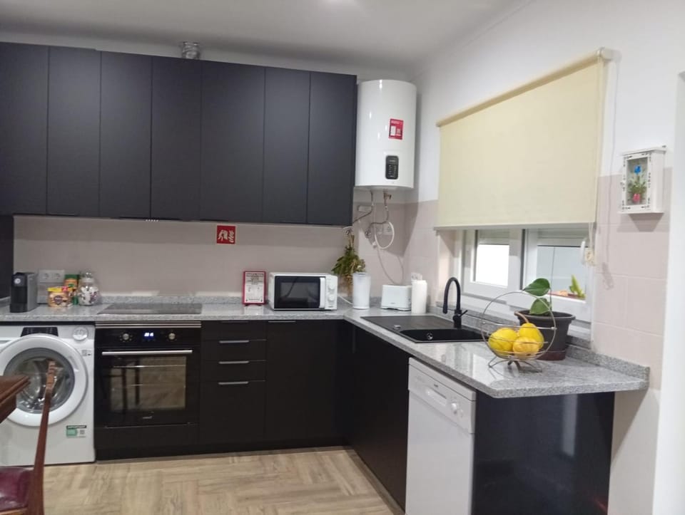 Kitchen or kitchenette, dishwasher, oven, stove, toaster