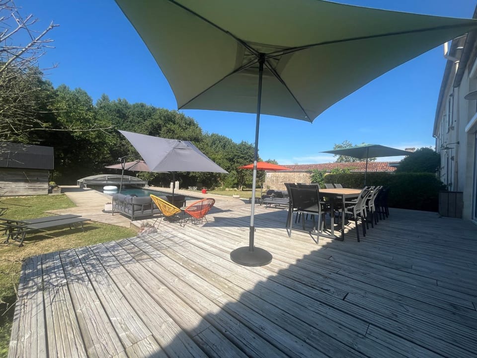 Patio, Garden, Swimming pool