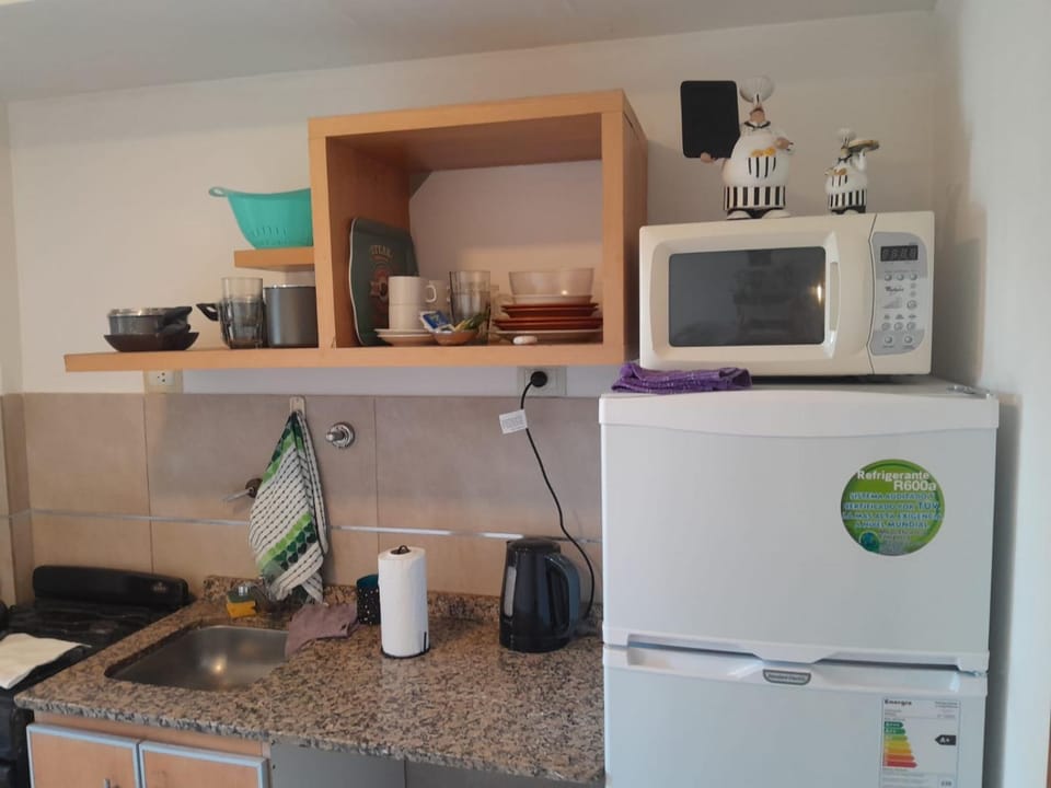Kitchen or kitchenette, oven