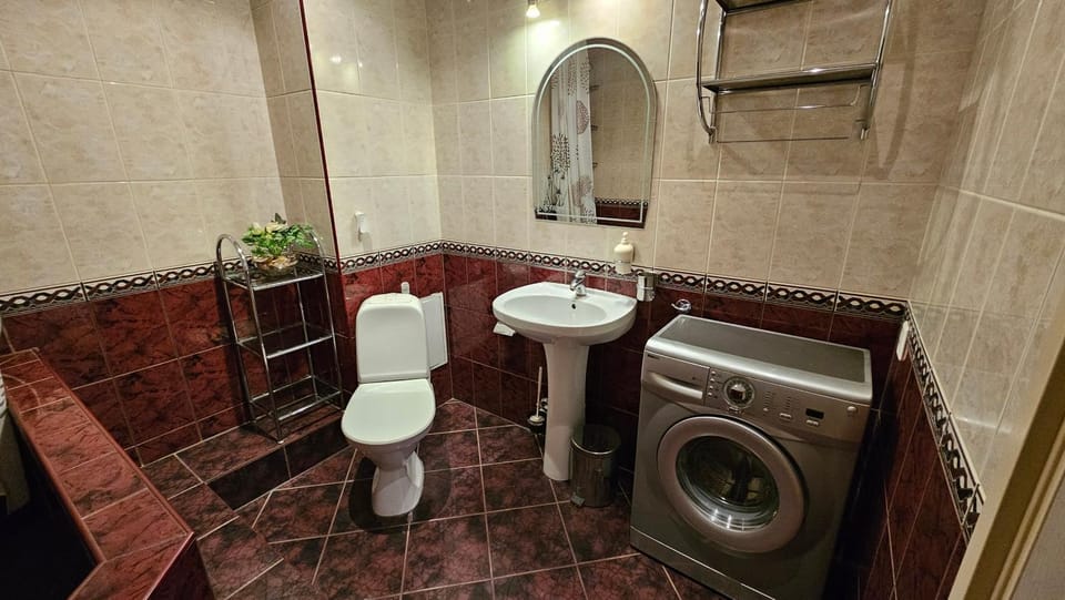 Toilet, Bathroom, washing machine