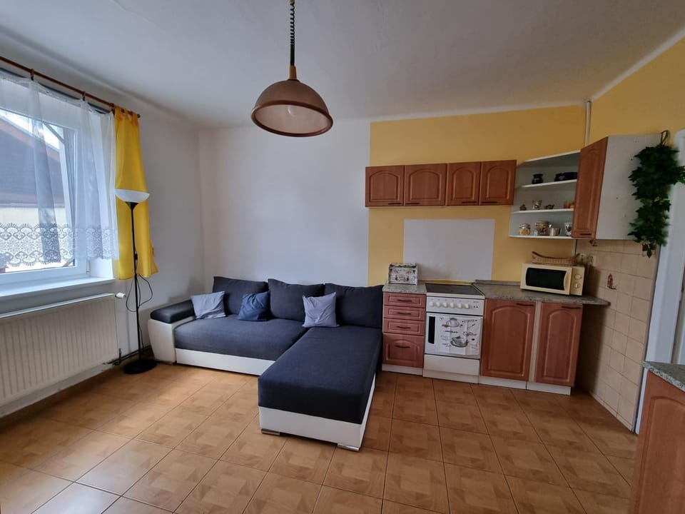 Kitchen or kitchenette, Living room, Dining area