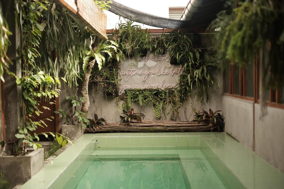 Natural landscape, Garden, Garden view, Pool view, Swimming pool, Swimming pool