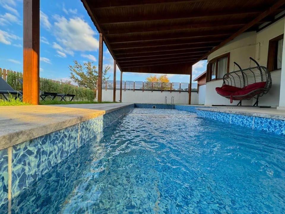 Patio, Natural landscape, Swimming pool