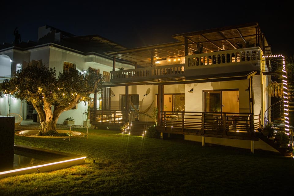 Property building, Patio, Night, Garden view