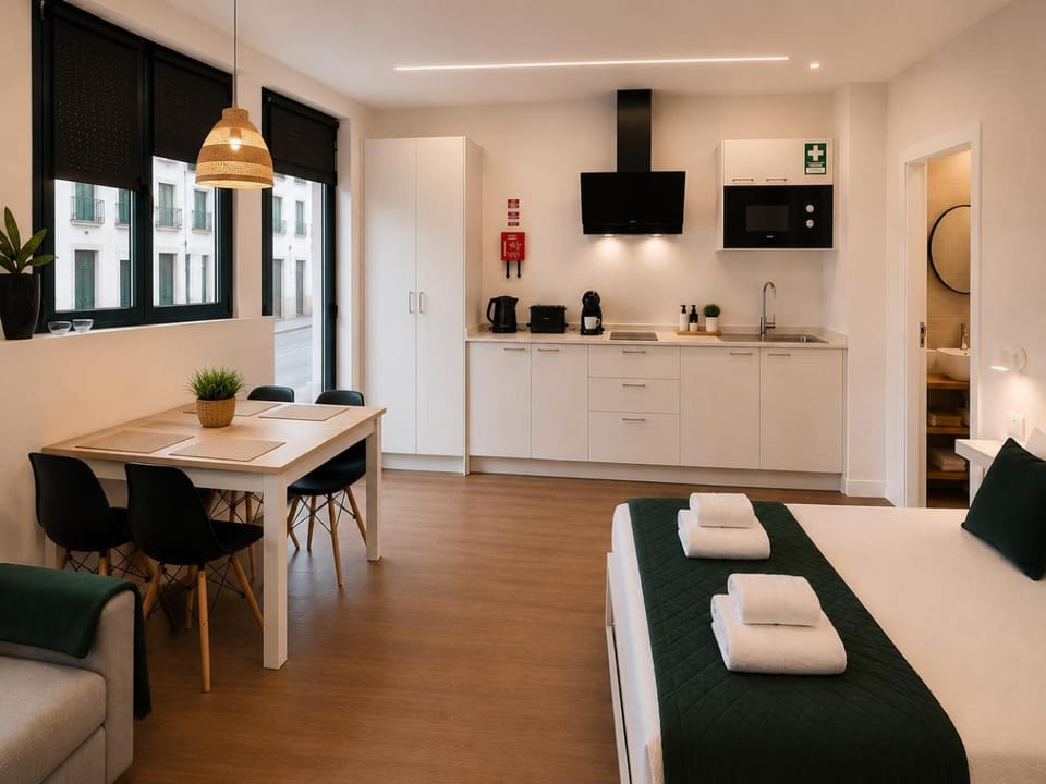 Bed, Kitchen or kitchenette, Living room, Bedroom, kitchen