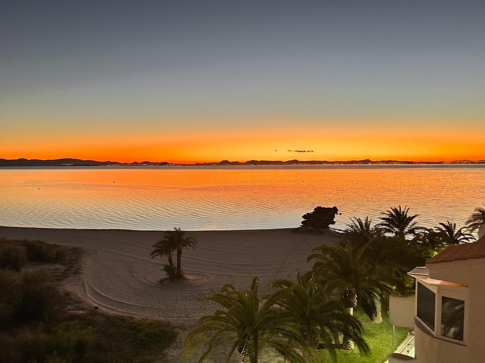 Beach, Sea view, Sunset