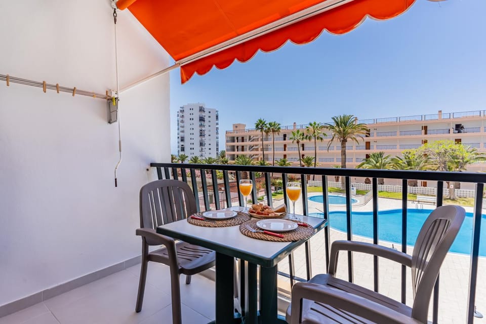 Patio, View (from property/room), Balcony/Terrace, Seating area, Dining area, Pool view, Swimming pool