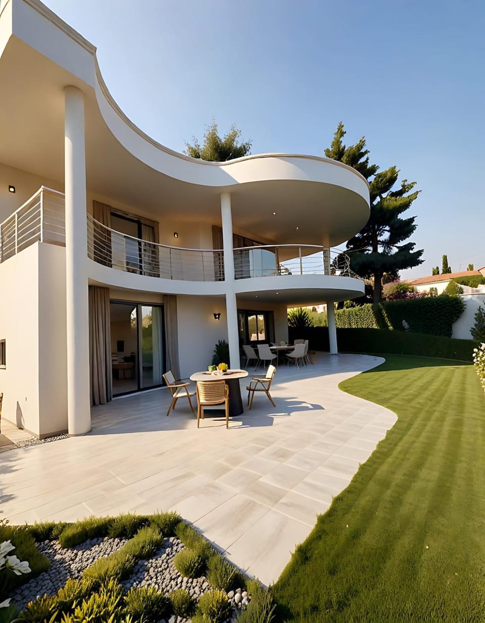 Property building, Patio, Day, Garden, View (from property/room), Balcony/Terrace, Garden view