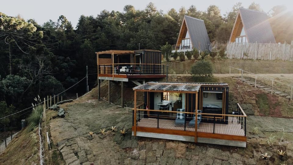 Container com Ofurô na natureza - OkaBox 2 Apartment in State of São Paulo