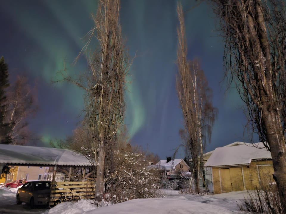 Night, Natural landscape, Winter