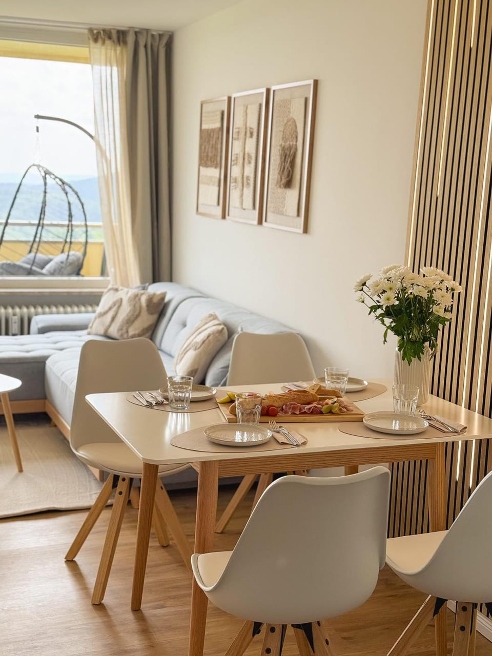 Living room, Seating area, Dining area