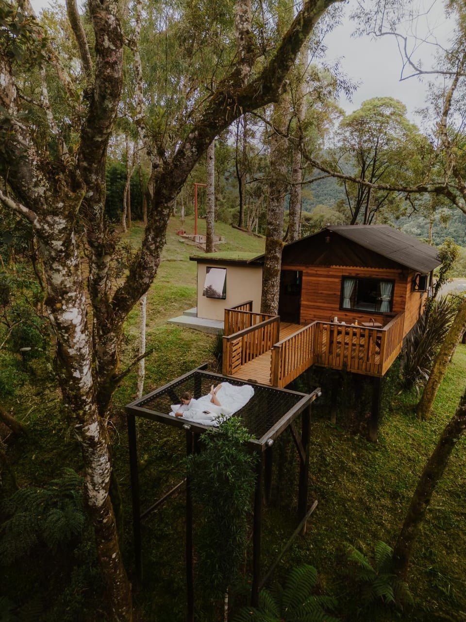 Cabana Floresta nas Cabanas Malbec Lareira, Conforto e Vista para o Verde House in State of Santa Catarina