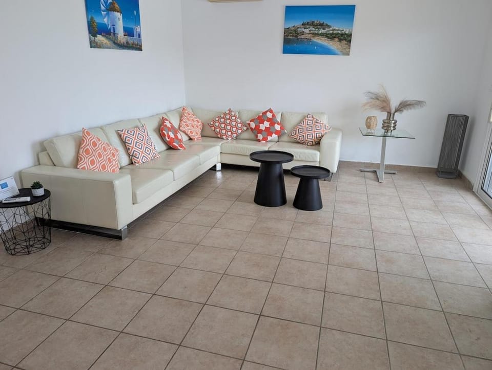 Living room, Seating area, Sea view