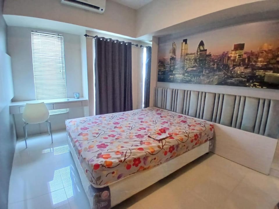 Bed, Photo of the whole room, Bedroom, air conditioner
