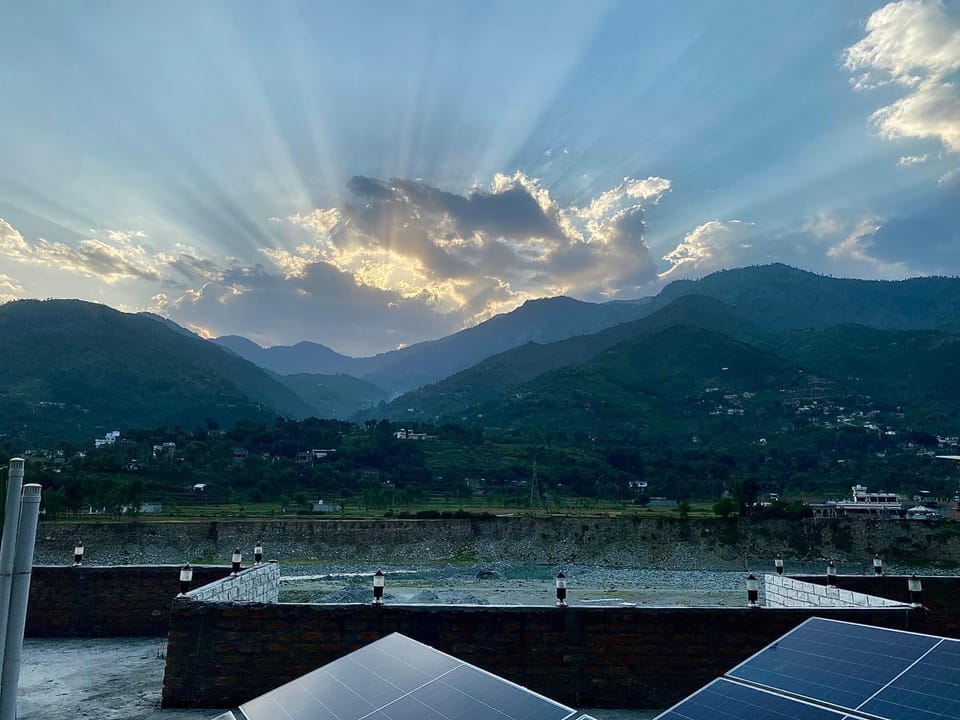 Natural landscape, Mountain view, Sunset