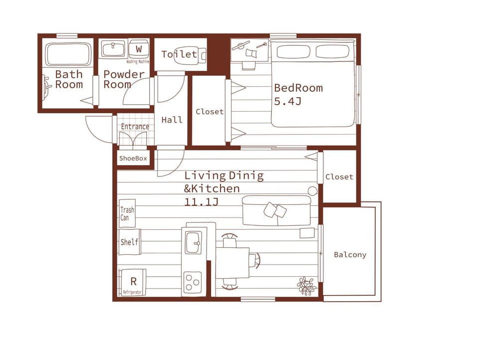 Grace -Vacation stay-10min from Nagoya Free P 40m2 King Nomad Apartment in Nagoya