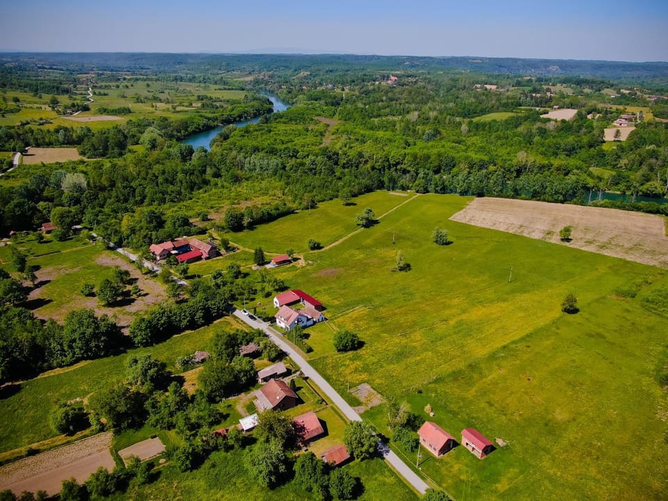 Spring, Day, Natural landscape, Bird's eye view, Garden, Lake view, River view
