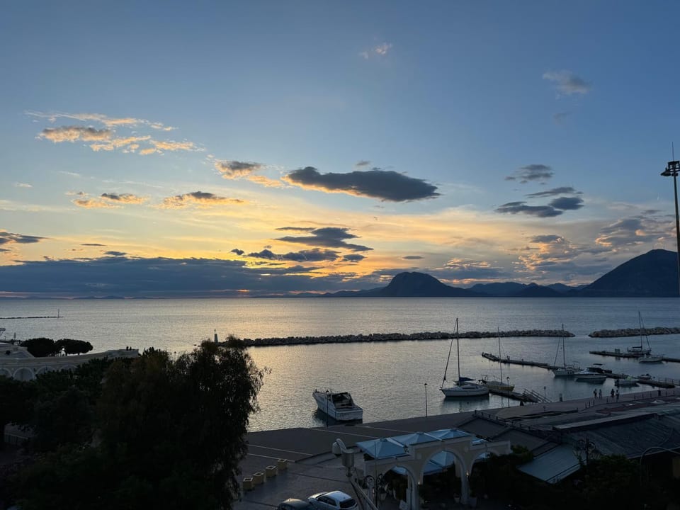 Nearby landmark, Natural landscape, Mountain view, Sea view, Sunset